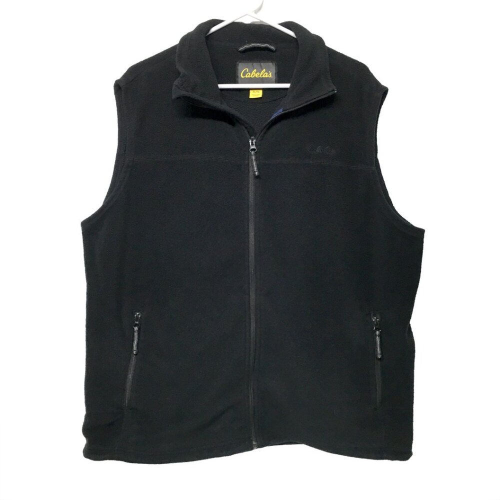 Cabela's Men's Black Fleece Vest Size XL
